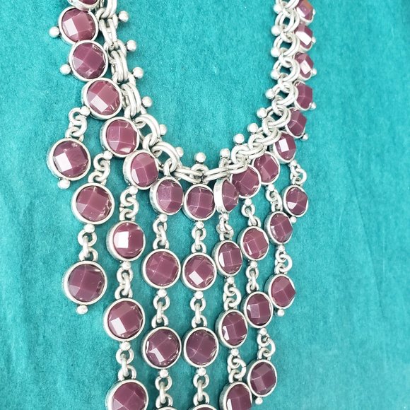2/40$ NWT Lucky brand statement necklace silver tone. - Picture 5 of 6
